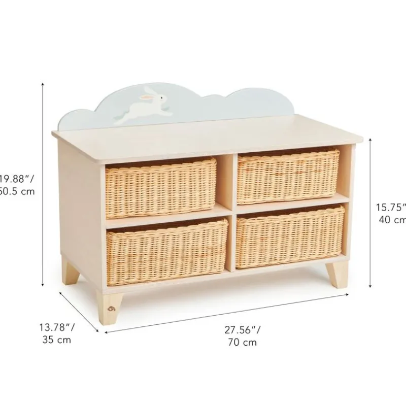 Tender Leaf Toys Mueble De Almacenamiento Infantil Con Cestas De Mimbre - ^ Cajas De Juguetes Y Muebles De Almacenamiento