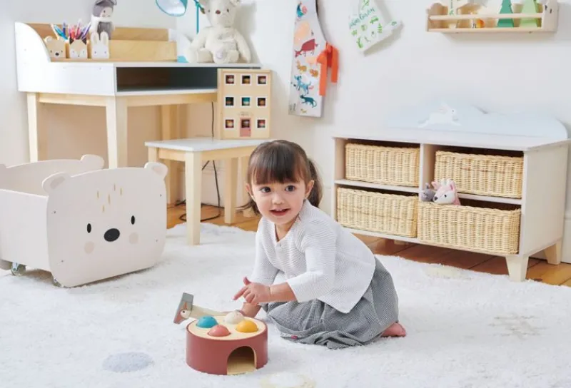 Tender Leaf Toys Mueble De Almacenamiento Infantil Con Cestas De Mimbre - ^ Cajas De Juguetes Y Muebles De Almacenamiento