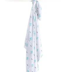 Lulujo Muselina Larga - Aqua Hippo - ^ Mantas Y Pañales
