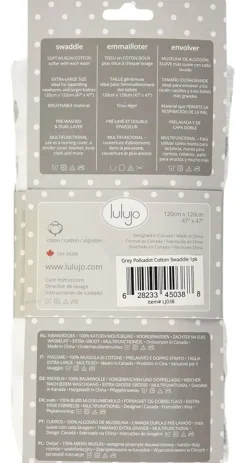 Lulujo Panal De Muselina - Pois Gris - ^ Mantas Y Pañales