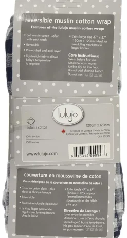 Lulujo Panal Reversible - Azul Marino - ^ Mantas Y Pañales