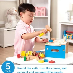 Melissa & Doug Pequeno Banco De Trabajo De Sobremesa - ^ Otros Juegos De Construcción