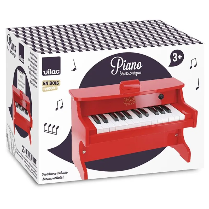 Vilac Piano Electronico Rojo - ^ Instrumentos Músicales