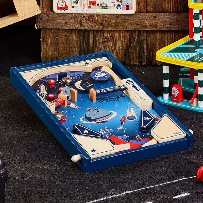 Vilac Pinball De Madera El Espacio - ^ Juegos De Habilidad