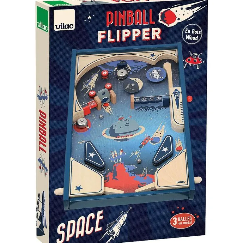 Vilac Pinball De Madera El Espacio - ^ Juegos De Habilidad
