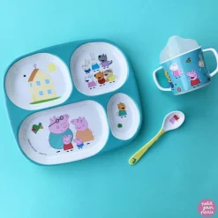 Petit Jour Plato Bandeja Con Compartimentos Peppa Pig - ^ Una Mesa