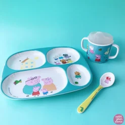 Petit Jour Plato Bandeja Con Compartimentos Peppa Pig - ^ Una Mesa