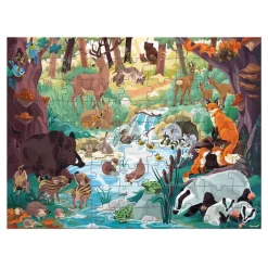 Janod Puzle De 81 Piezas Huellas De Animales - ^ Puzzles De 50 A 80 Piezas