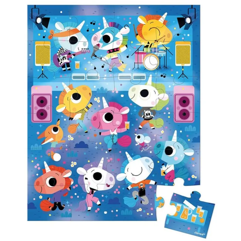 Janod Puzzle Concierto De Rock Unicornios 24 Piezas - ^ Puzzles De 20 A 48 Piezas