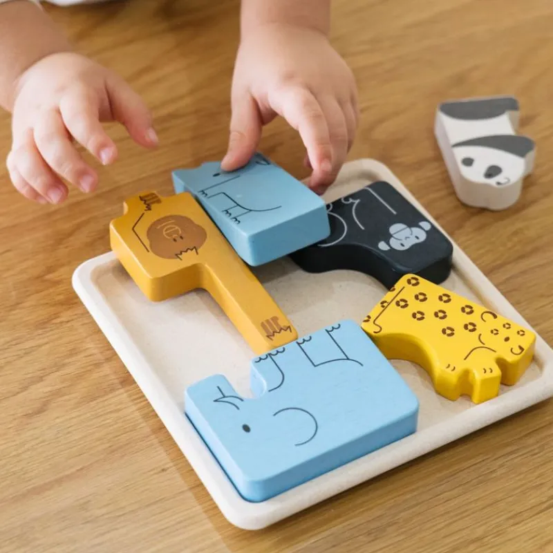 Plan Toys Puzzle De Animales 2 En 1 - ^ Puzzles Para Niños