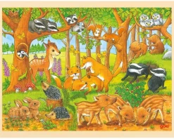 Goki Puzzle De Animales Del Bosque - ^ Puzzles De 20 A 48 Piezas
