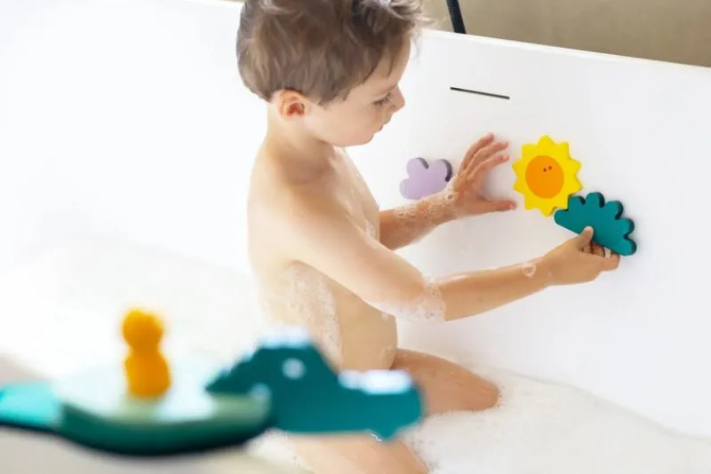 Quut Puzzle Del Baño - En La Jungla - ^ Juguetes Para El Baño