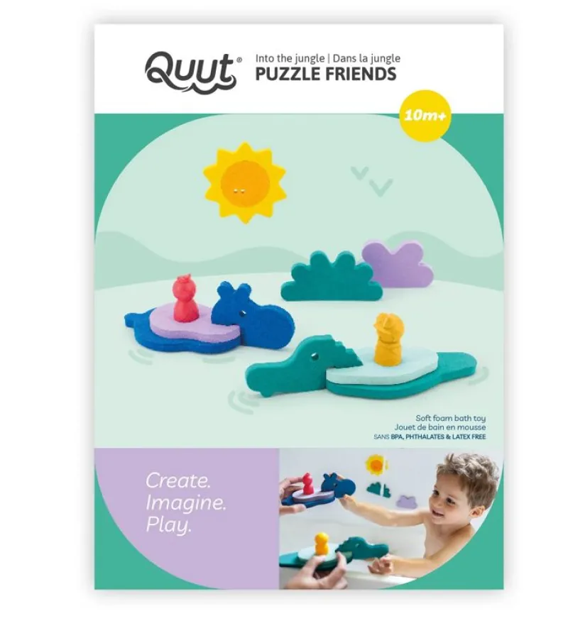 Quut Puzzle Del Baño - En La Jungla - ^ Juguetes Para El Baño