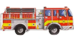 Melissa & Doug Puzzle Del Camion De Bomberos Gigante - ^ Puzzles De 20 A 48 Piezas