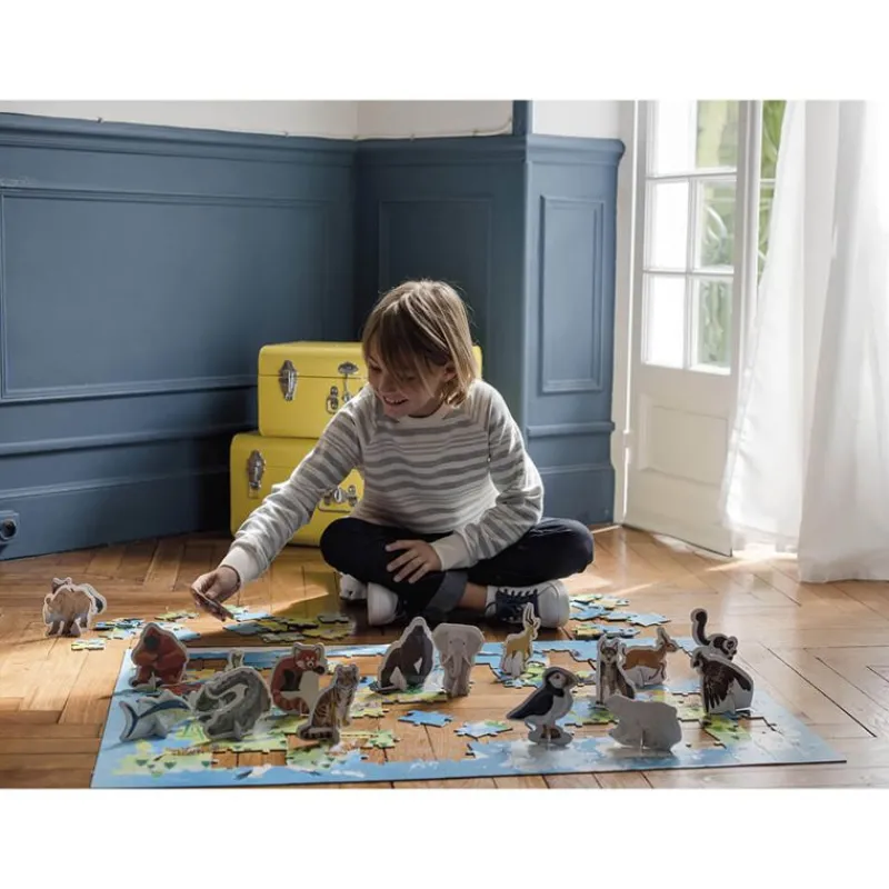 Janod Puzzle Educativo De 200 Piezas Animales En Via De Extincion - ^ Puzzles De 100 A 200 Piezas