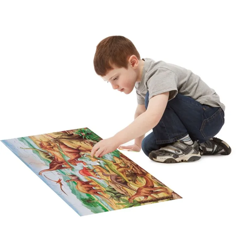 Melissa & Doug Puzzle Gigante De Dinosaurios - ^ Puzzles De 20 A 48 Piezas