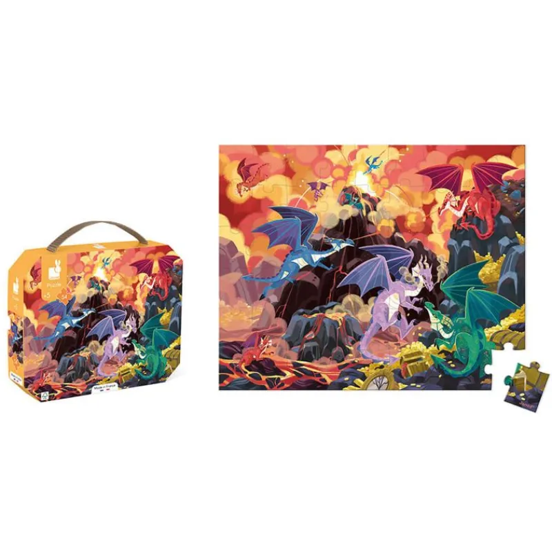 Janod Puzzle Tierra De Dragones 54 Piezas - ^ Puzzles De 50 A 80 Piezas