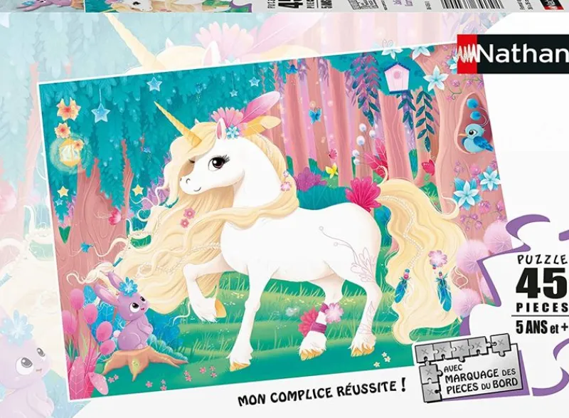 Nathan Rompecabezas De Unicornio Jolie 45 Piezas - ^ Puzzles De 20 A 48 Piezas