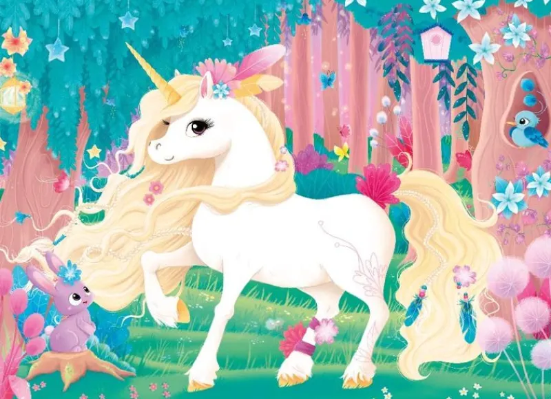 Nathan Rompecabezas De Unicornio Jolie 45 Piezas - ^ Puzzles De 20 A 48 Piezas