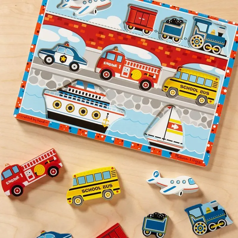 Melissa & Doug Rompecabezas De Vehiculo De Pieza Grande Multicolor Melissa And Doug^ Puzzles Para Niños