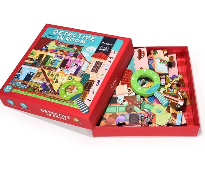 Mideer Rompecabezas Del Detective De La Casa - ^ Puzzles De 20 A 48 Piezas