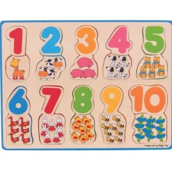 Bigjigs Toys Rompecabezas Numero Y Color - ^ Puzzles Para Niños