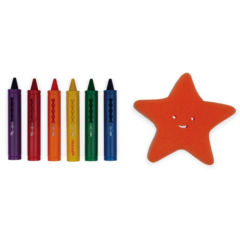 Janod Set 6 Ceras De Baño Y Esponja - ^ Juguetes Para El Baño