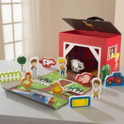 Kidkraft Set De Juego - En La Granja - ^ Granja, Safari Y Caballos