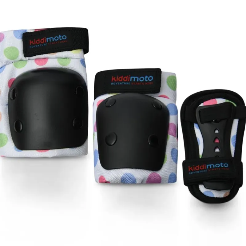 Kiddimoto Set De Proteccion Infantil Dotty M En Color Pastel - ^ Cascos Y Guantes