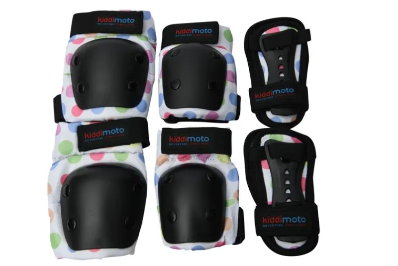 Kiddimoto Set De Proteccion Infantil Dotty M En Color Pastel - ^ Cascos Y Guantes