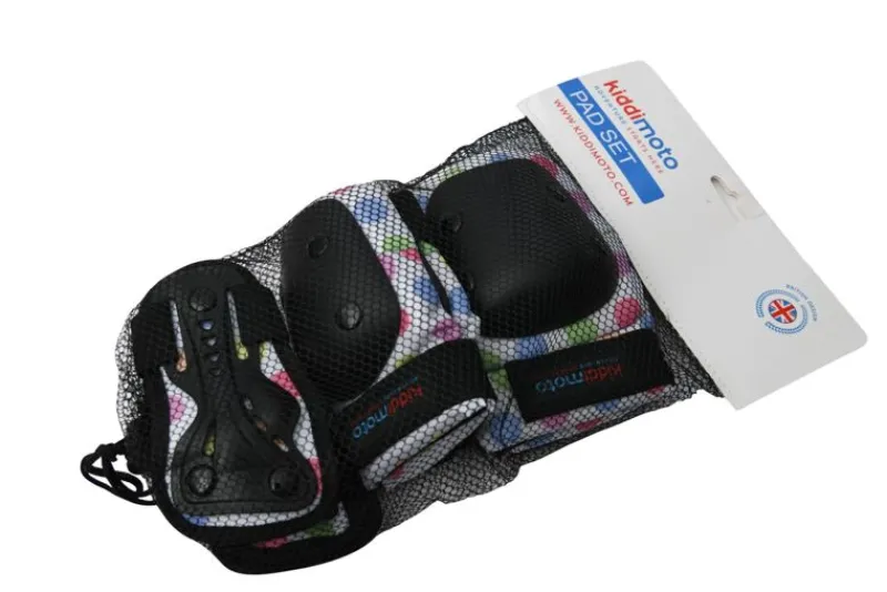 Kiddimoto Set De Proteccion Infantil Dotty M En Color Pastel - ^ Cascos Y Guantes