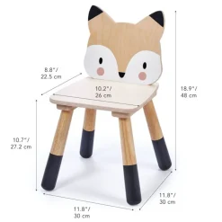 Tender Leaf Toys Silla Infantil De Madera Zorro Beige 30 X 30 X 48 Cm - ^ Escritorios, Mesas Y Sillas