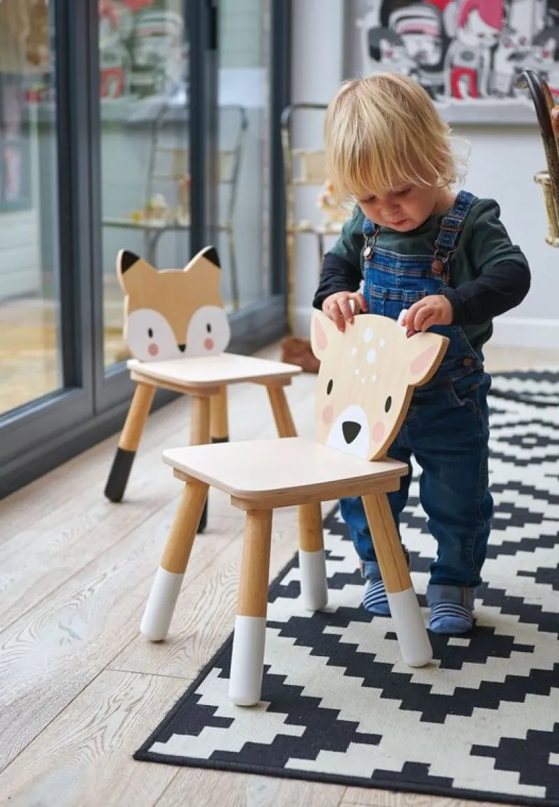 Tender Leaf Toys Silla Infantil De Madera Ciervo De 30 X 30 X 47,5 Cm - ^ Escritorios, Mesas Y Sillas