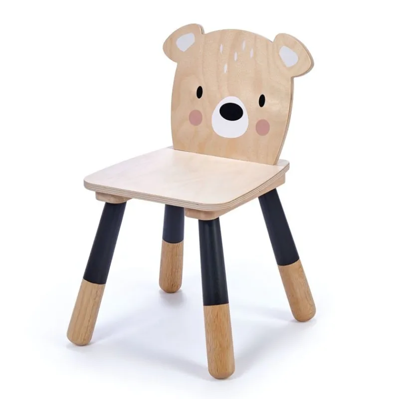 Tender Leaf Toys Silla Infantil De Madera Oso Beige 30 X 30 X 48 Cm - ^ Escritorios, Mesas Y Sillas