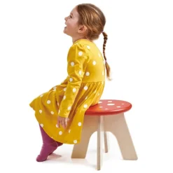 Tender Leaf Toys Taburete Champinon De Madera Para Niños - ^ Escritorios, Mesas Y Sillas