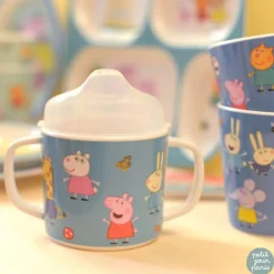 Petit Jour Taza Con Dos Asas Y Pico Extraible Azul Elmer - ^ Una Mesa