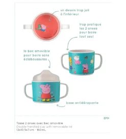 Petit Jour Taza Con Dos Asas Y Pico Extraible Pierre Rabbit Blanca - ^ Una Mesa