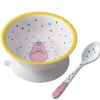 Petit Jour Tazon De Succion Con Cuchara Barbapapa - ^ Una Mesa
