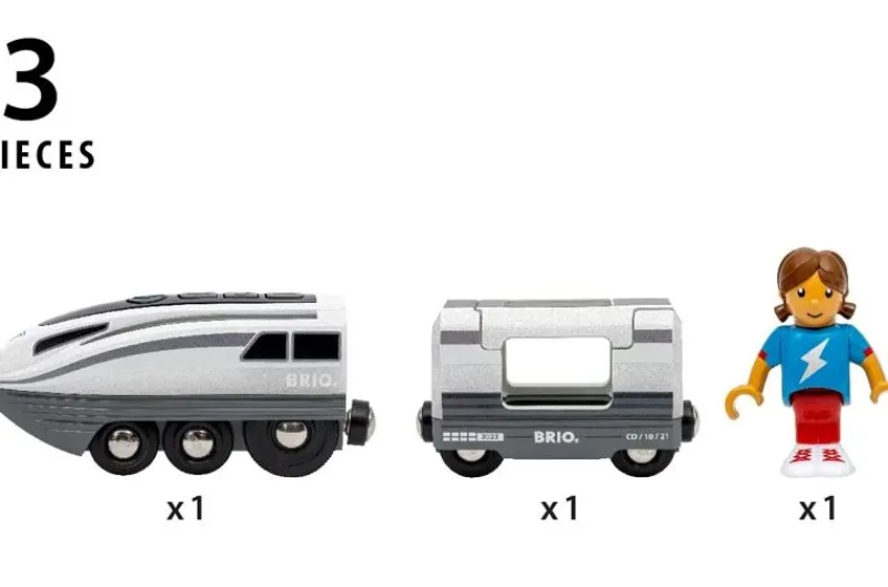 Brio Tren Grey Turbo^ Locomotoras, Vagones Y Trenes Brio