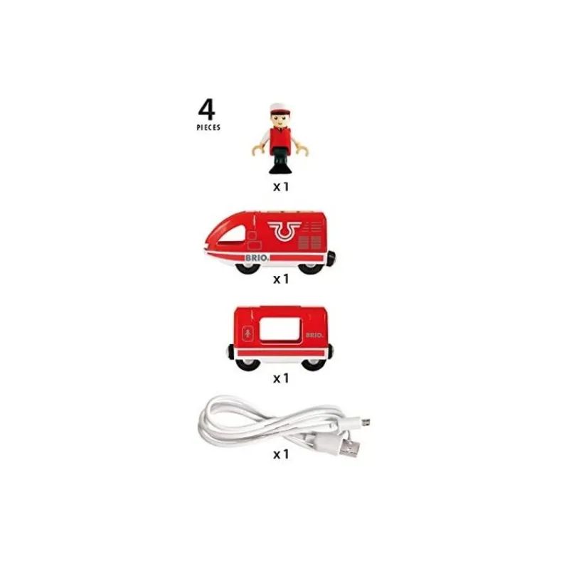 Brio Tren De Pasajeros Recargable - ^ Locomotoras, Vagones Y Trenes Brio