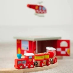 Bigjigs Toys Tren De Rescate De Incendios - ^ Locomotoras, Vagones Y Trenes Brio