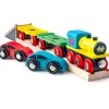 Bigjigs Toys Tren Para Transporte De Coches - ^ Locomotoras, Vagones Y Trenes Brio