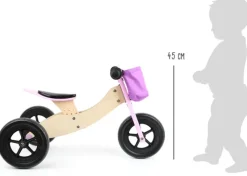 Small foot company Triciclo 2 En 1 Draisienne Maxi Rosa - ^ Draisiennes Y Bicicletas De Madera