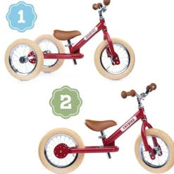 Trybike Draisienne 2 En 1 Rojo - ^ Draisiennes Y Bicicletas De Madera
