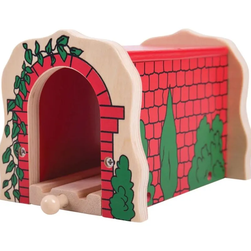 Bigjigs Toys Tunel Ladrillos Rojos - ^ Estaciones De Ferrocarril, Puentes Y Edificios De La Brio