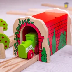 Bigjigs Toys Tunel Ladrillos Rojos - ^ Estaciones De Ferrocarril, Puentes Y Edificios De La Brio