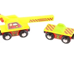 Bigjigs Toys Vagon Con Grua - ^ Locomotoras, Vagones Y Trenes Brio