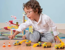 Le Toy Van Vehiculos De Construcción - ^ Grúas, Tractores, Aviones...