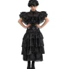 Chaks Vestido De Gala Negro Wednesday Addams 152 Cm - ^Nino Disfraces